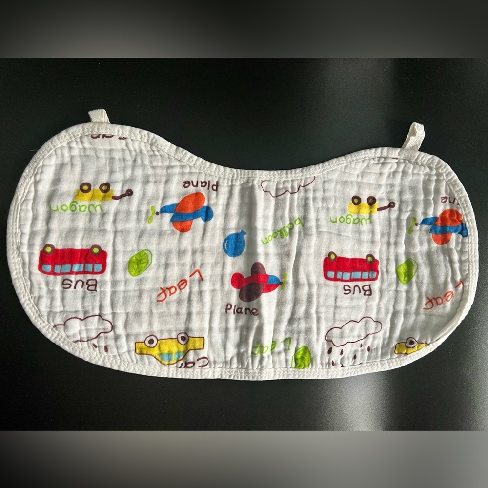 Burpy bib: Burp cloth and bib! 100% muslin. Comparable to Aden +Anais burpy bib